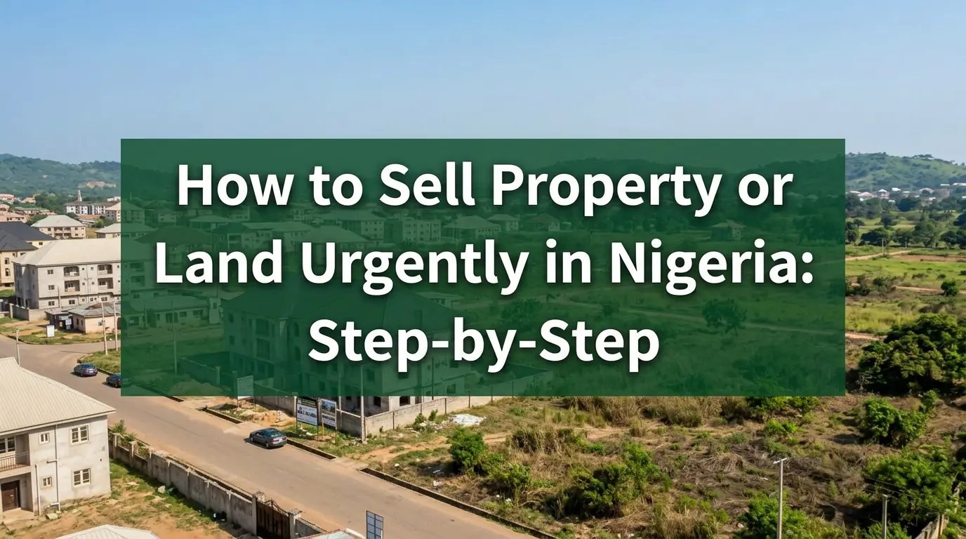 How to Sell Property or Land Urgently in Nigeria: Step-by-Step